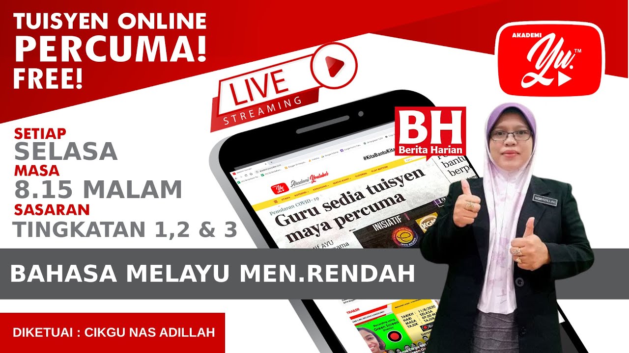 Live Kelas Bahasa Melayu Men Rendah Ayat Aktif Ayat Pasif Oleh Cikgu Nas 14 Tuisyenpercuma Youtube