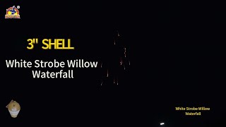 3-inch White Strobe Willow Waterfall #fireworkstesting #Shells#show