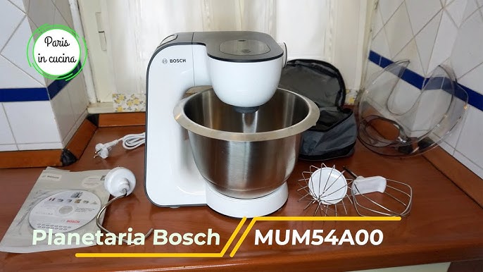 Impastatrice Planetaria Bosch MUM54A00 - Unboxing, recensione e test. Monta  albumi? SPETTACOLO - YouTube