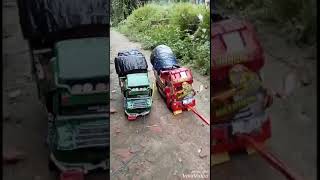 Miniatur truk vul stiker dan oleng