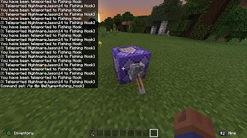 Minecraft command with fishing rod