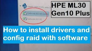 How to configure raid with software on ML30 G10 Plus - VROC