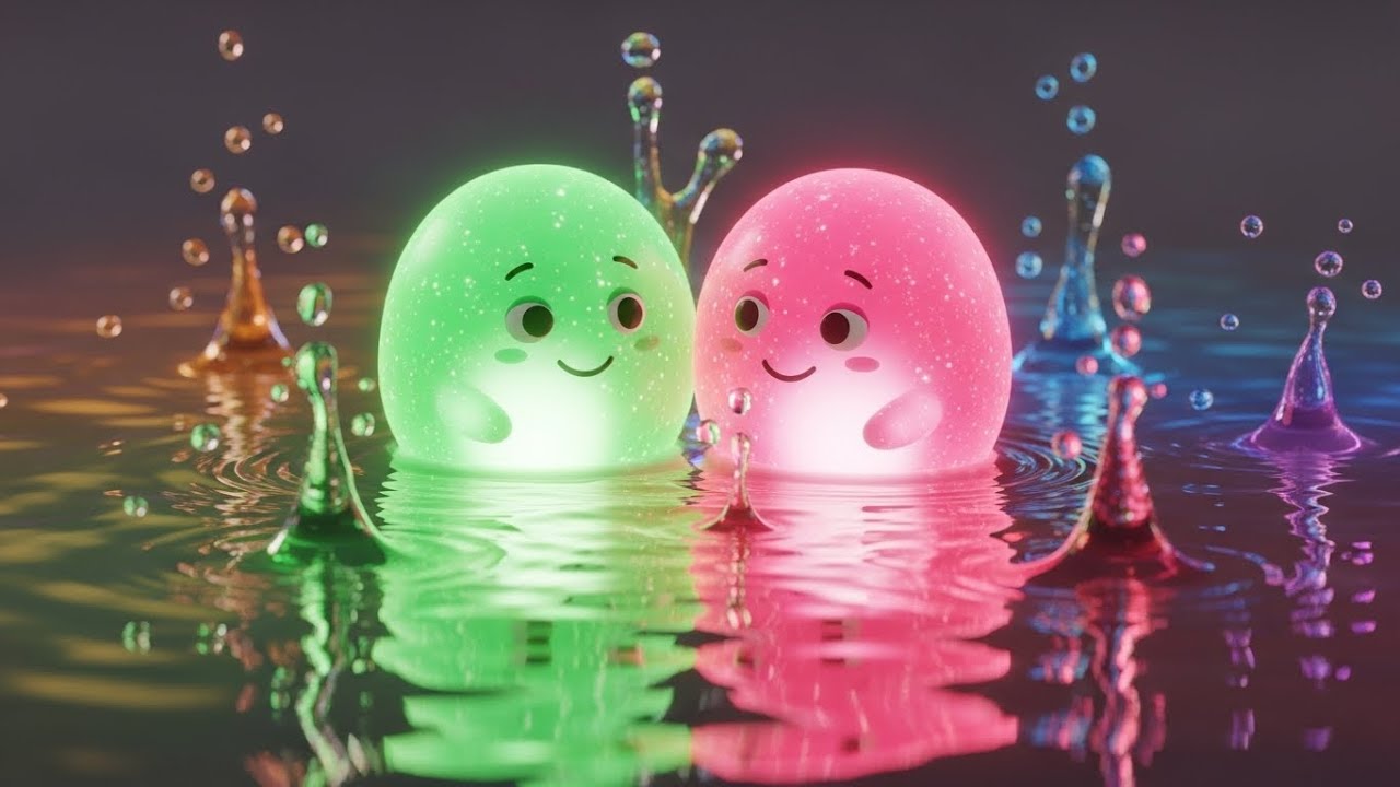 Splish and Splash, Sparkling Like a Jellybean | Fun Water & Candy Rhyme for Kids | Nursery Rhymes