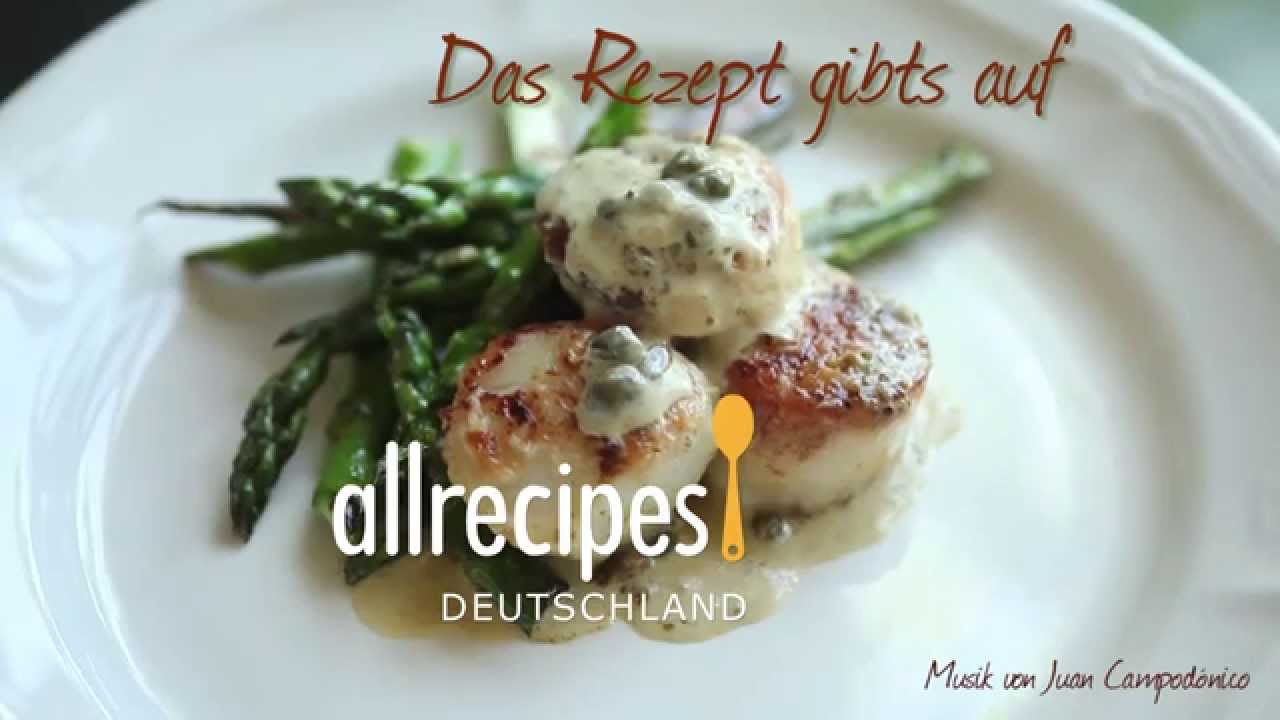 Rezept: Jakobsmuscheln in Pesto Sahnesauce selber machen - YouTube