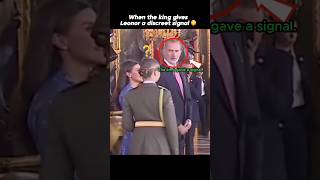 The King's Secret Signal to Leonor... 🤫👑#KingFelipeVI #PrincessLeonor #Leonor #shorts