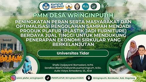 Peningkatan Peran Serta Masyarakat dan Optimalisasi Pengolahan Sampah Menjadi Produk PLAFUR Plastik