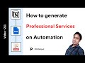 Professional Services Agreement PDF | How to create Agreements on automation from Notion