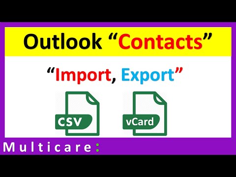 Como importar e-mail Exportar contatos no Outlook 2016 e 2007