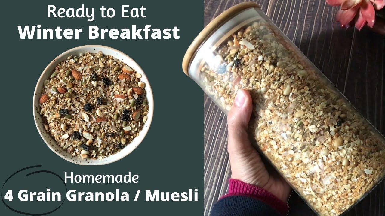 Ready to Eat Winter Breakfast Healthy 4 Grain Homemade Bajra Granola