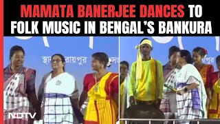 Mamata Banerjee Plays Drum And Dances To Folk Music In Bengal’s Bankura