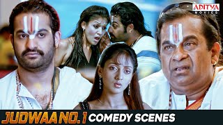 Judwaa No 1 Movie Comedy Scenes | South Movie | NTR, Nayanthara, Brahmanandam | Aditya Movies