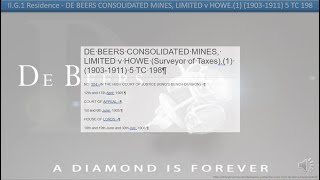 DE BEERS CONSOLIDATED MINES, LIMITED v HOWE (Surveyor of Taxes).(1) (1903-1911) 5 TC 198