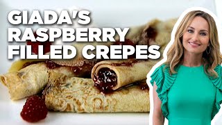 Giada De Laurentiis Raspberry Filled Crepes | Giada At Home | Food Network