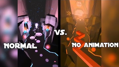 Dancing Line The Alley -  No Animation vs. Normal