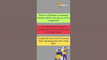 SAP BTP interview questions