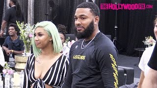 Queen Naija & Clarence White Show Off Their Baby Son Legend At Quavos Celebrity Basketball Game