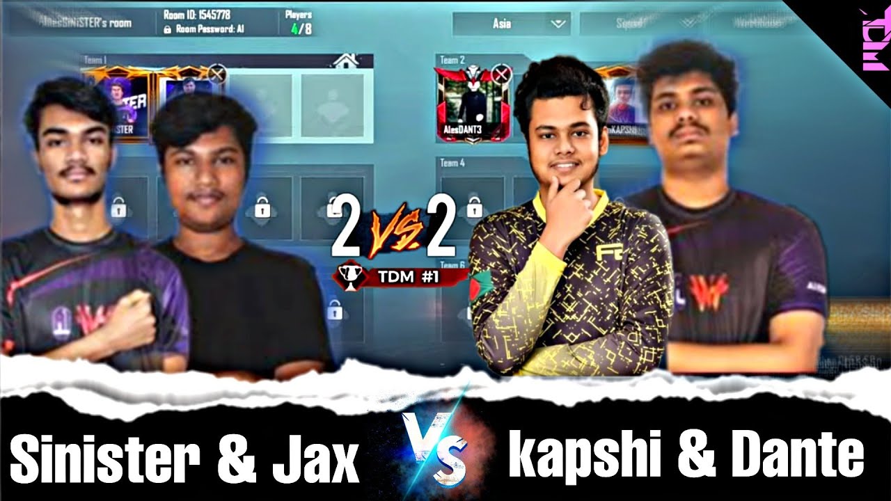 Sinister , Jax  VS  Kapshi , Dante | A1 Fc | 2vs 2 | Pubg Mobil