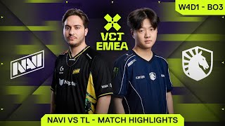 NAVI vs TL - VCT EMEA Stage 1 - W4D1 - Highlights