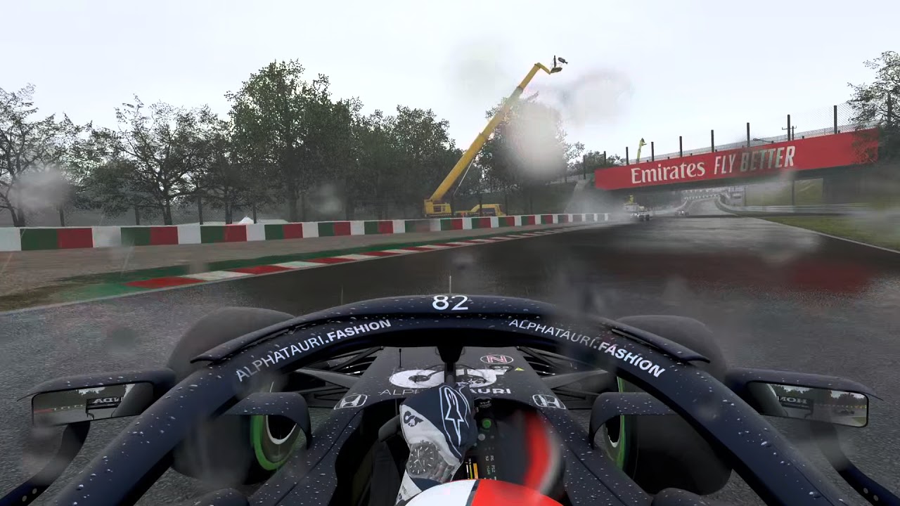 F1 2021 wet race Japan PS5 4K HDR gameplay