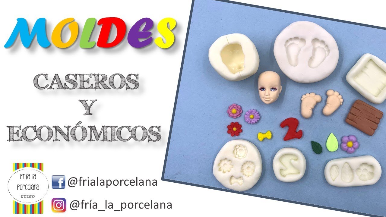 Moldes de silicona caseros y económicos para porcelana fría - biscuit - masa flexible