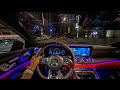 Late night murdered out amg gt63s pov drive