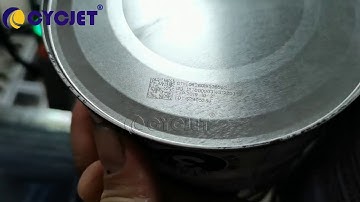 How to Mark Datamatrix QR Code on Metal Cans By CYCJET High Speed Fly laser Coding Marking Machine