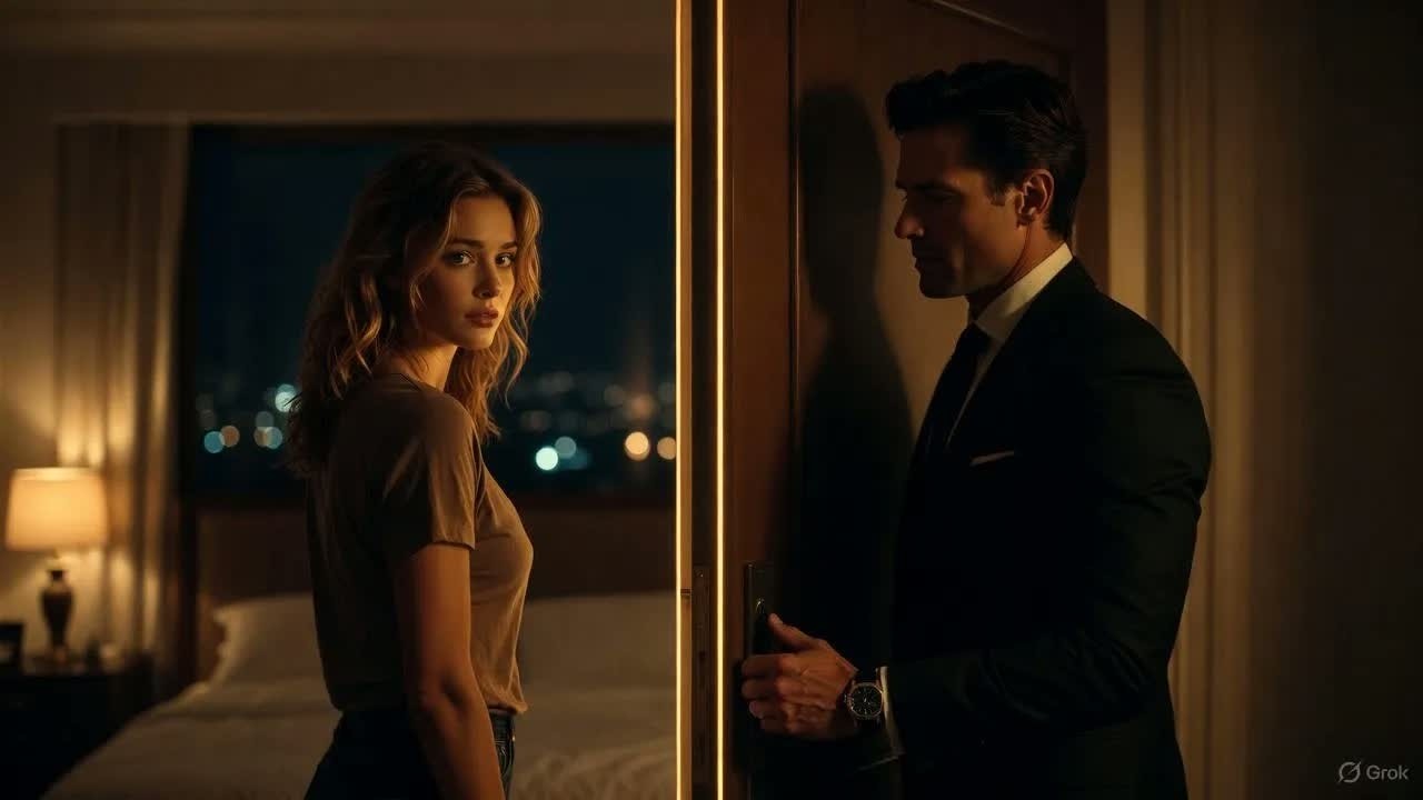 «Resta Questa Notte» — Disse Il Milionario, Chiudendo Lentamente La Porta