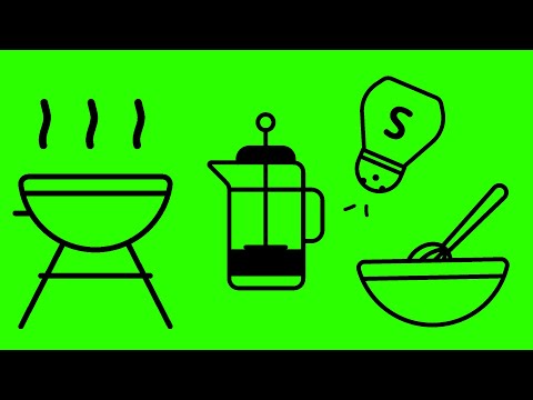 🍴 KITCHEN ICONS on Green Screen🍴