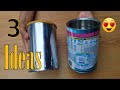 3 IDEAS ÚTILES PARA EL HOGAR CON LATAS DE LECHE / Crafts with milk cans / Ideias com latas de leite