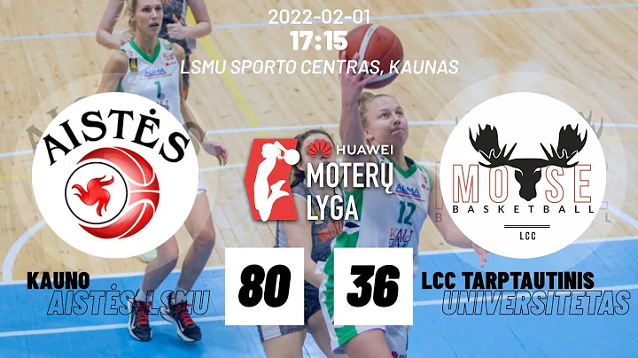 „Huawei Moterų lyga“ – Baltijos čempionatas: Kauno „Aistės-LSMU“ – LCC tarptautinis universitetas