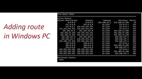 How to Add static route in Windows PC || [ENGLISH]