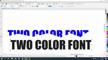 Corel Draw Tips & Tricks Font with two Colors