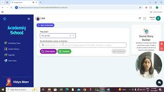 Introducing the School Social Story Builder Tool – Empowering Students with Academiq AI