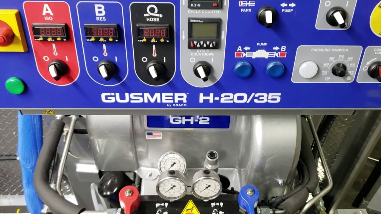 Gh2 Machine GUSMER GH2 h20/35 SPRAY FOAM RIG - YouTube
