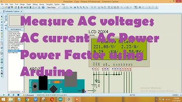 Measure AC voltages  AC current  AC Power  Power Factor using Arduino