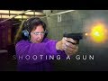 People Shoot a Gun for the First Time Captured in Slow Motion | First Takes | Cut