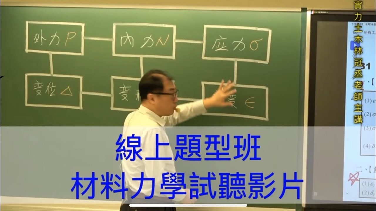 線上題型班試聽-【材料力學】/實力土木林冠丞老師