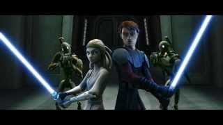 Star Wars: The Clone Wars - Adi Gallia \& Anakin rescuing Eeth Koth [1080p]