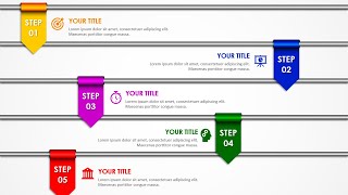 Create 5 Animated Horizontal Options Infographic Slide in PowerPoint