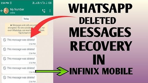 Whatsapp deleted messages Recovery In Infinix Mobile | Whatsapp Deleted Messages Read