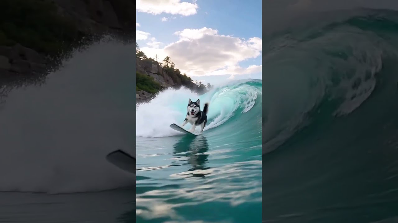 Unstoppable Surfing Skills Check Out This Paw Some Ride 