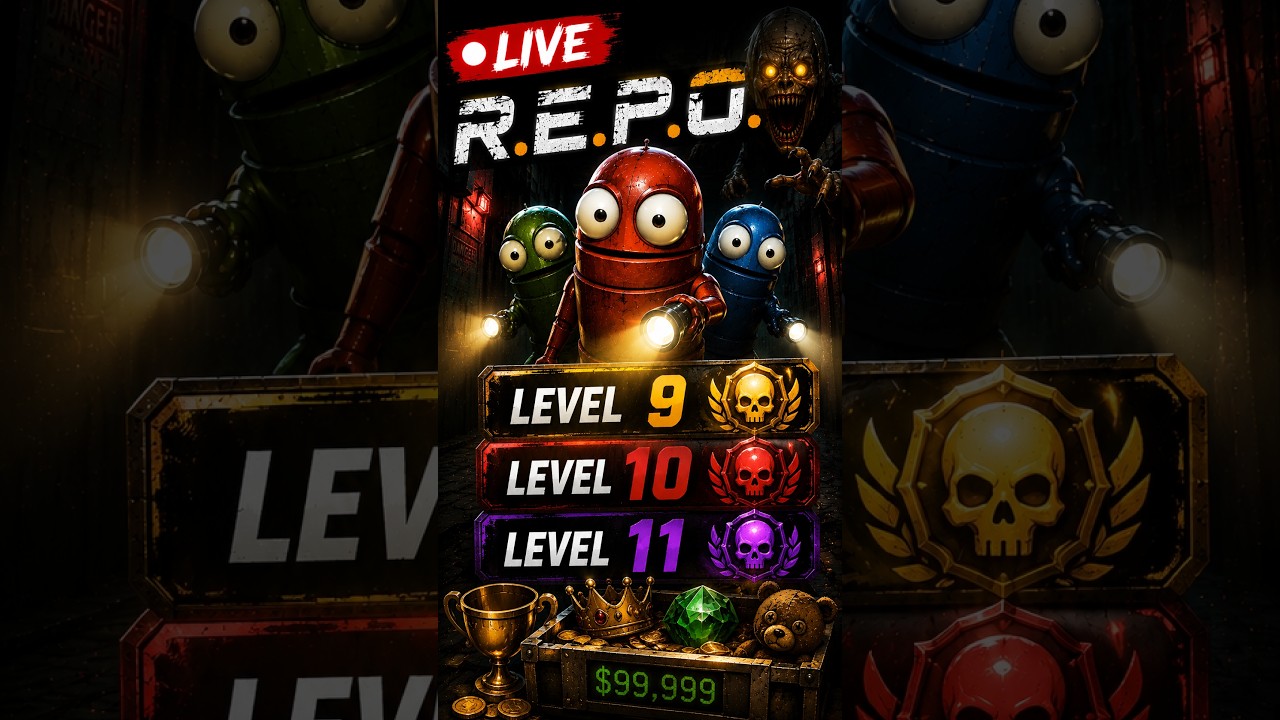 SHORT 🔴 R.E.P.O LIVE  LEVEL UP Funny Horror Gameplay Hindi #REPO #REPOGameplay #HORROR