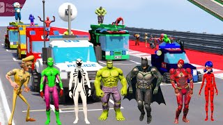 Spider-Man ,Batman ,ironman ,Hulk Dancing During Ramp Challenge | Spider #gta5 #spiderman #cartoon