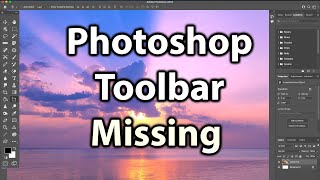 Photoshop Toolbar Missing - How to Reset Tools and Workspace in Photoshop