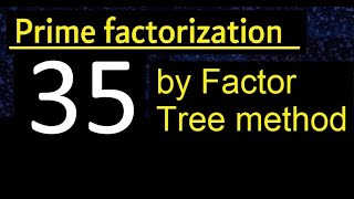 Prime factorization of 35 by factor tree method . Factor tree of 35 . How to find prime factors
