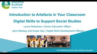 Artefact in Your Classroom, Digital Skills to Support Social Studies (Introductory Webinar)