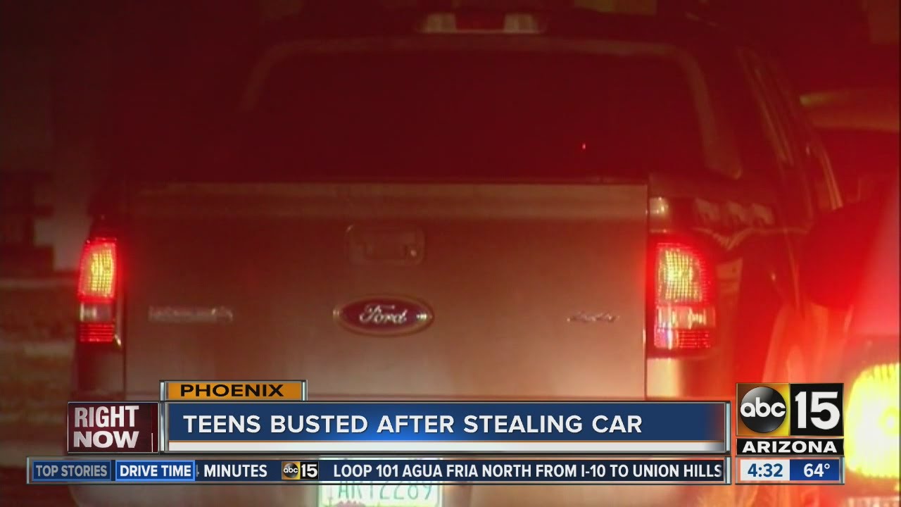 Teen arrested after stealing car - YouTube