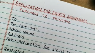 Write an application for sports equipment purchase to principal|| screenshot 4