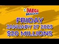 Mega Millions Results January 27 2023 $20 Millions