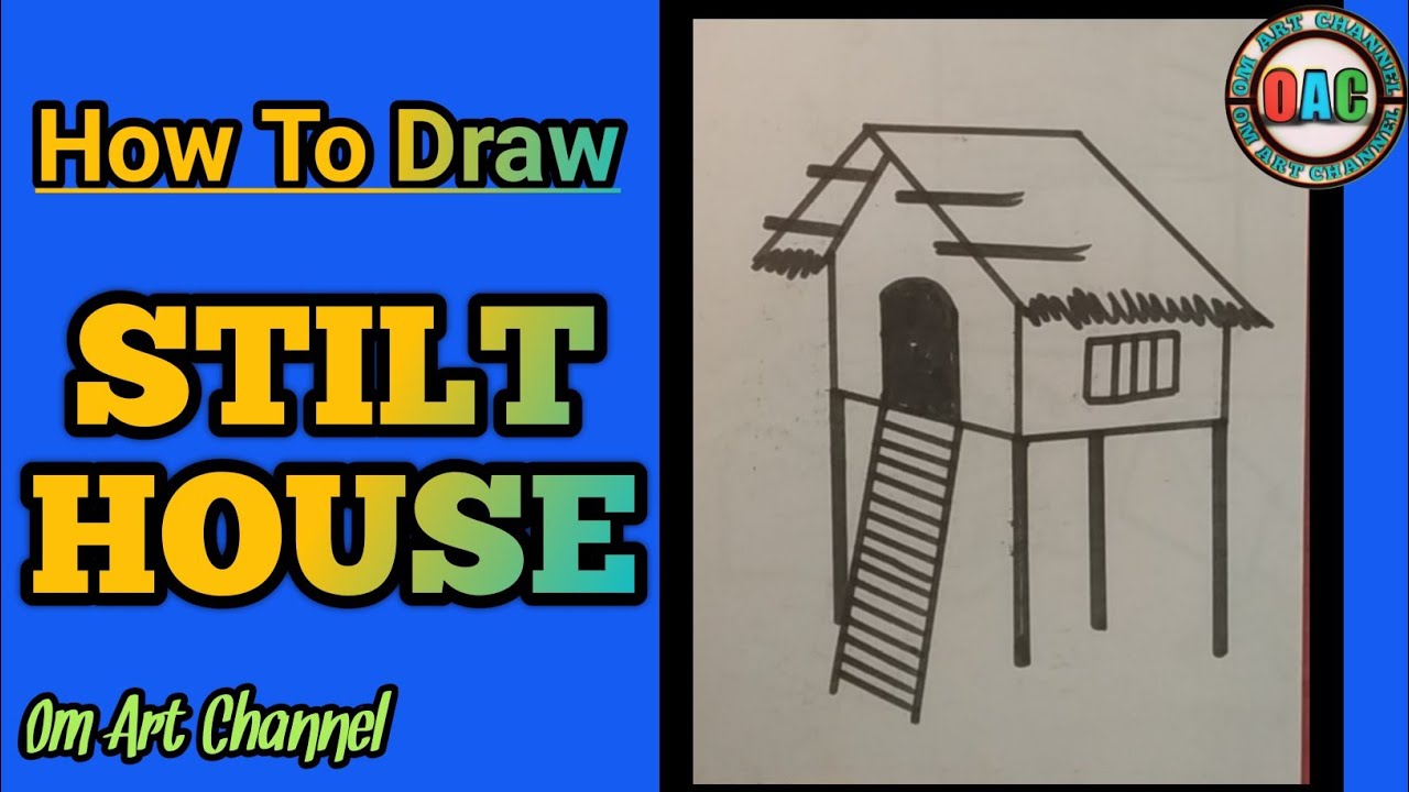 Details more than 140 stilt house drawing latest